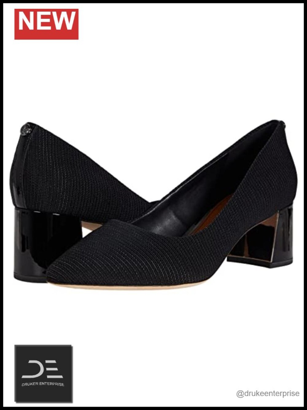 Women's Suzette Pump Block Heel Pointed Toe Slip On Heels